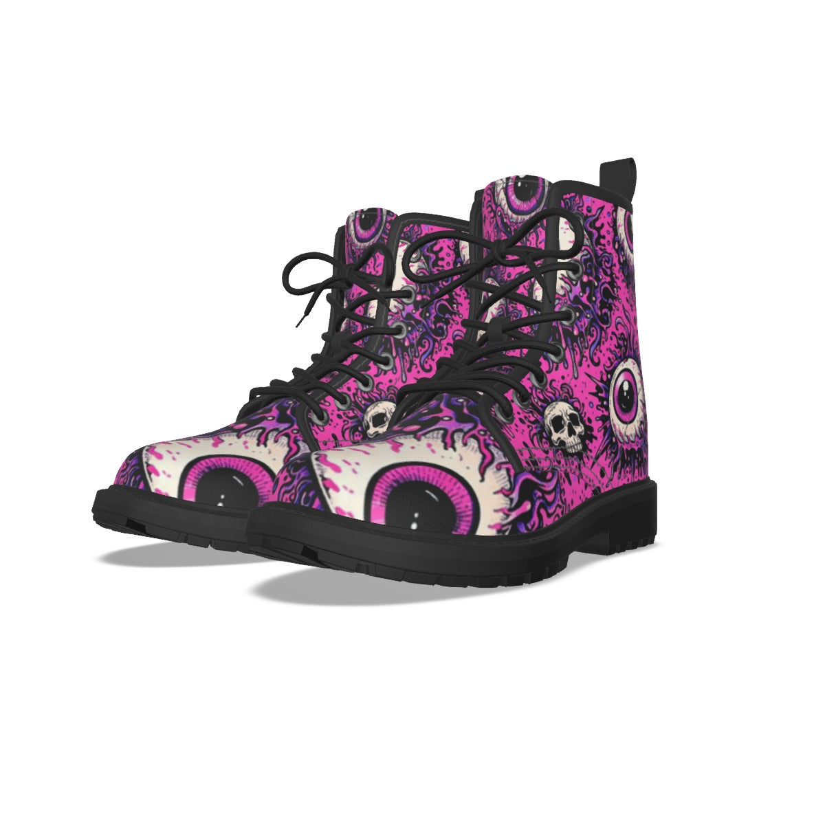 Creepshow Eyes Gothic Combat Boots