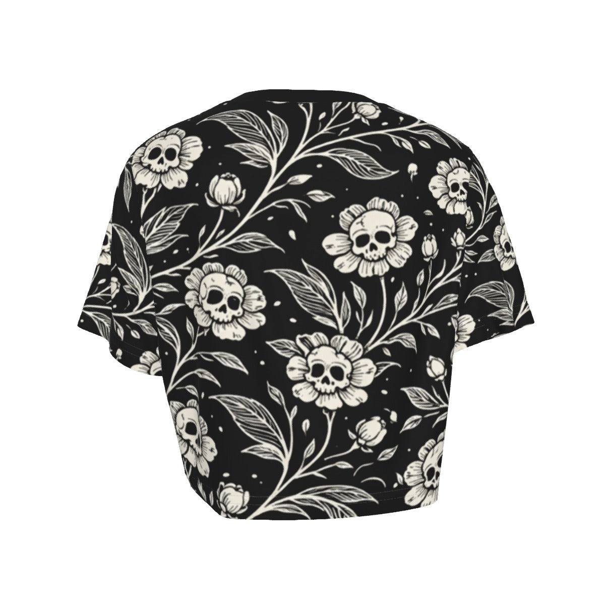 Dark Garden Skull Cropped Tee
