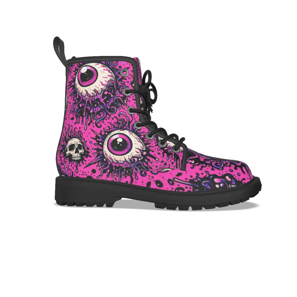 Creepshow Eyes Gothic Combat Boots