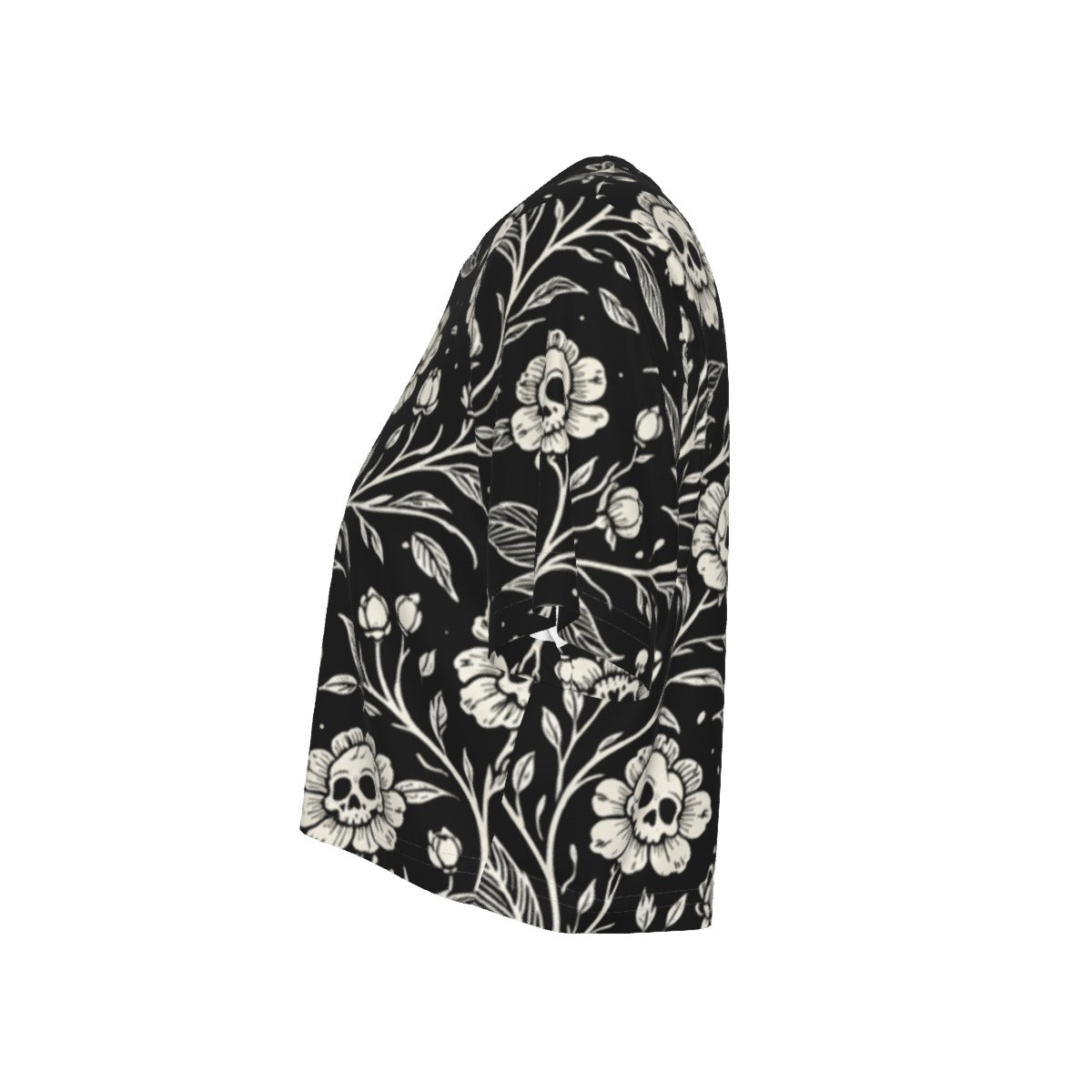 Dark Garden Skull Cropped Tee