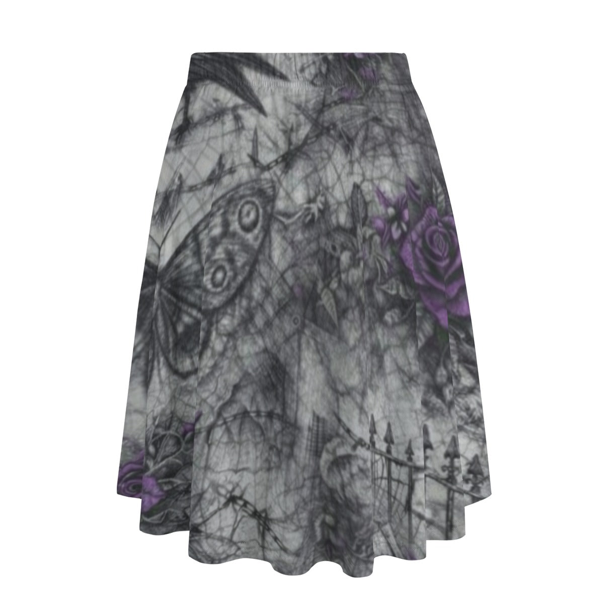 Rose Garden Cemetery Midi Skirt