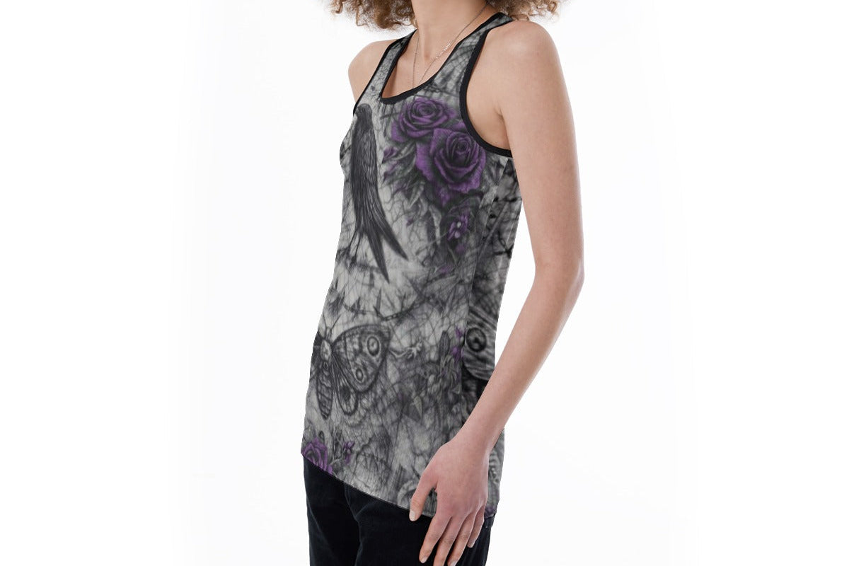 Rose Garden Cemetery Cutout Tank