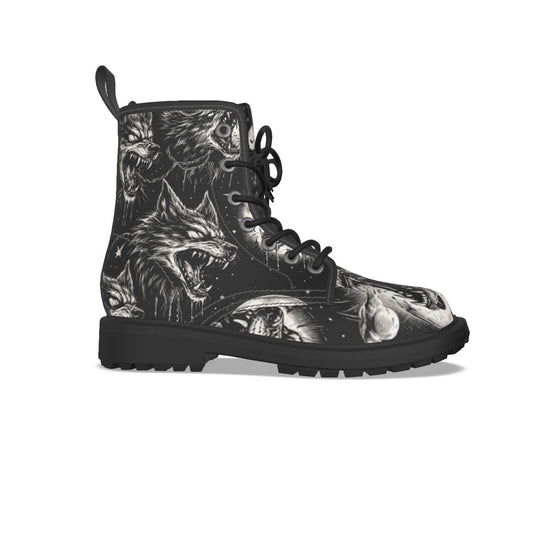 Cursed Wolves Gothic Combat Boots