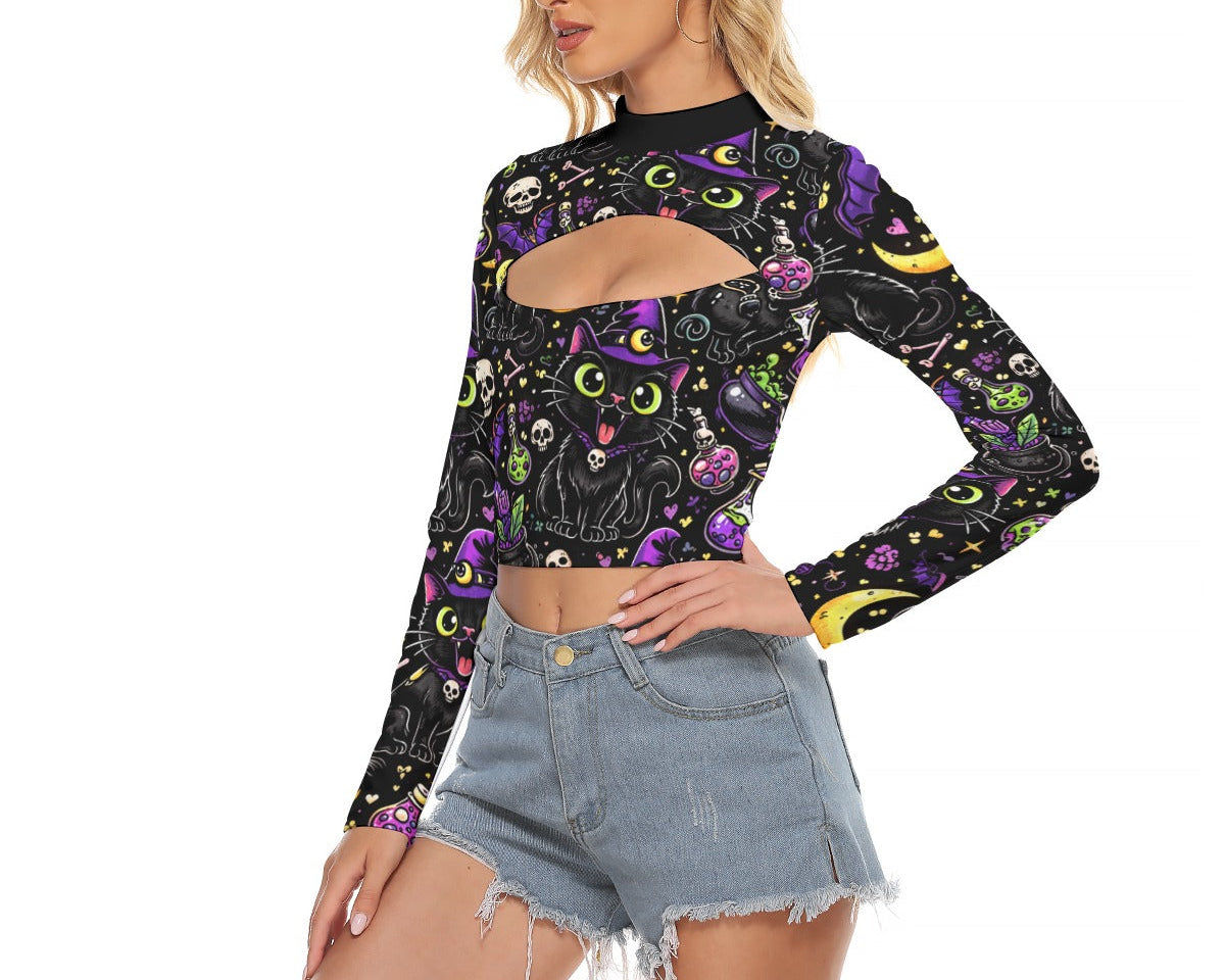 Hex Kitty Keyhole Top