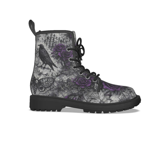 Rose Garden Cemetery Gothic Combat Boots
