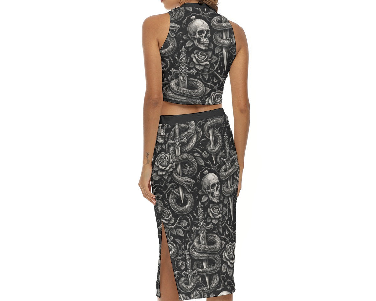 Serpent & Steel Split Skirt Set