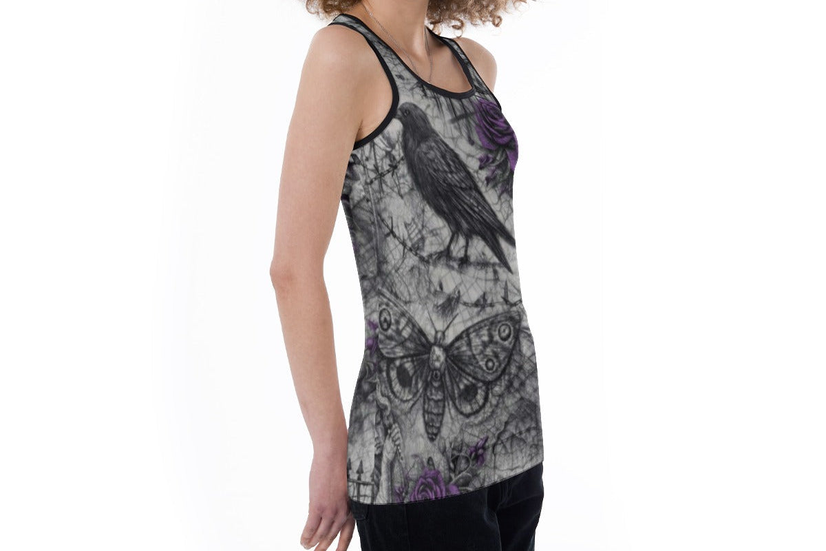 Rose Garden Cemetery Cutout Tank