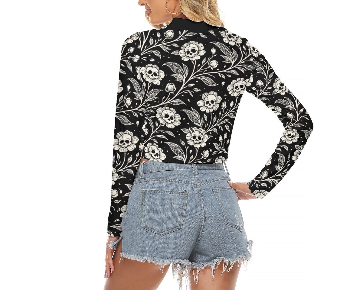 Dark Garden Skull Keyhole Top