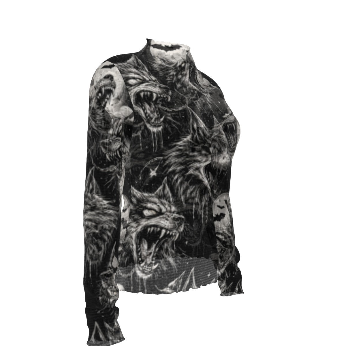 Cursed Wolves Mesh Top
