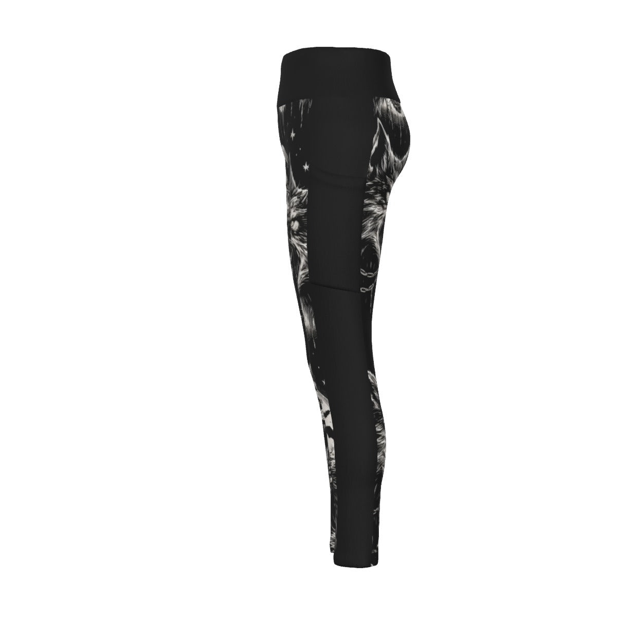 Cursed Wolves Side Pocket Leggings