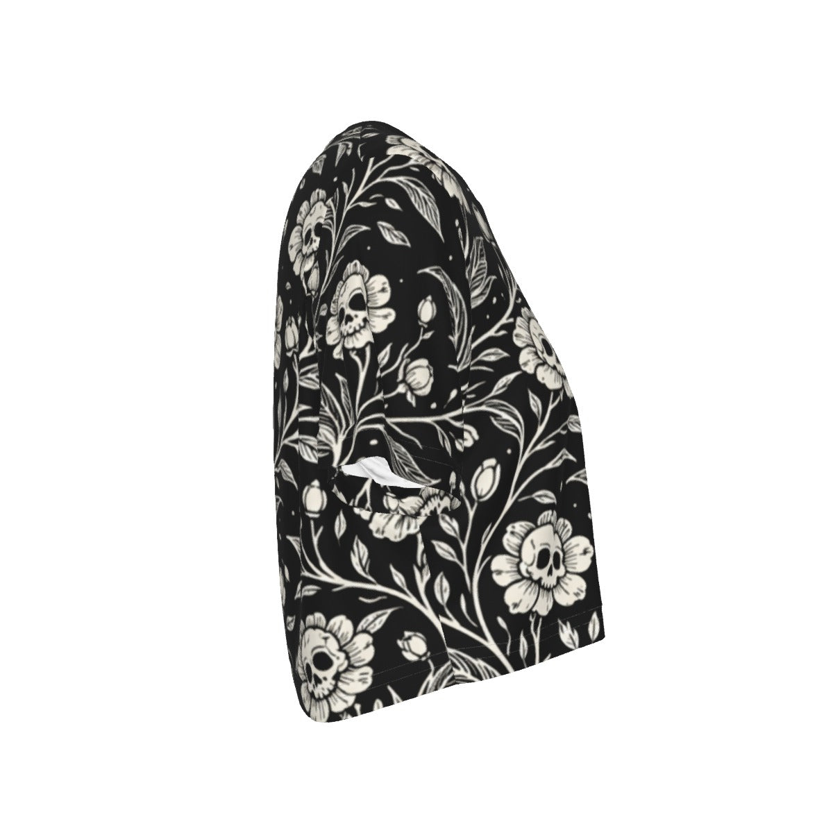 Dark Garden Skull Cropped Tee