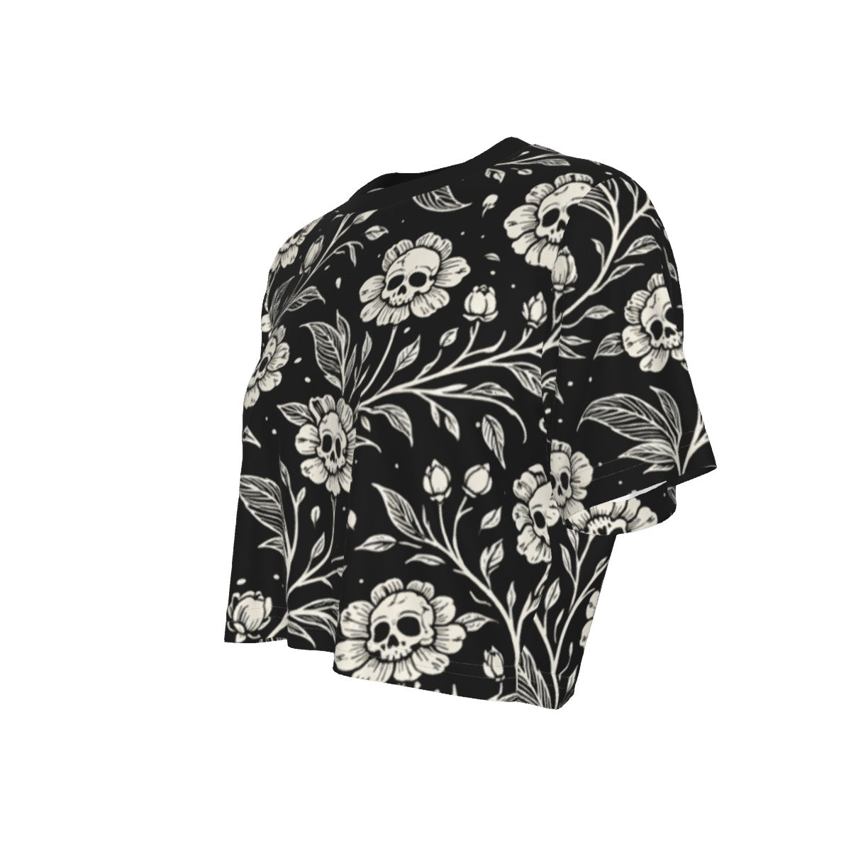 Dark Garden Skull Cropped Tee