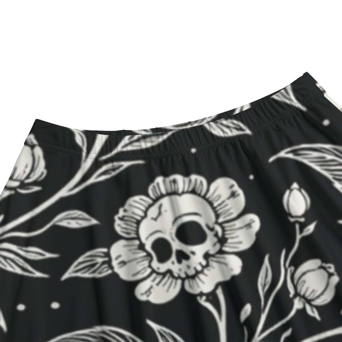 Dark Garden Skull Midi Skirt