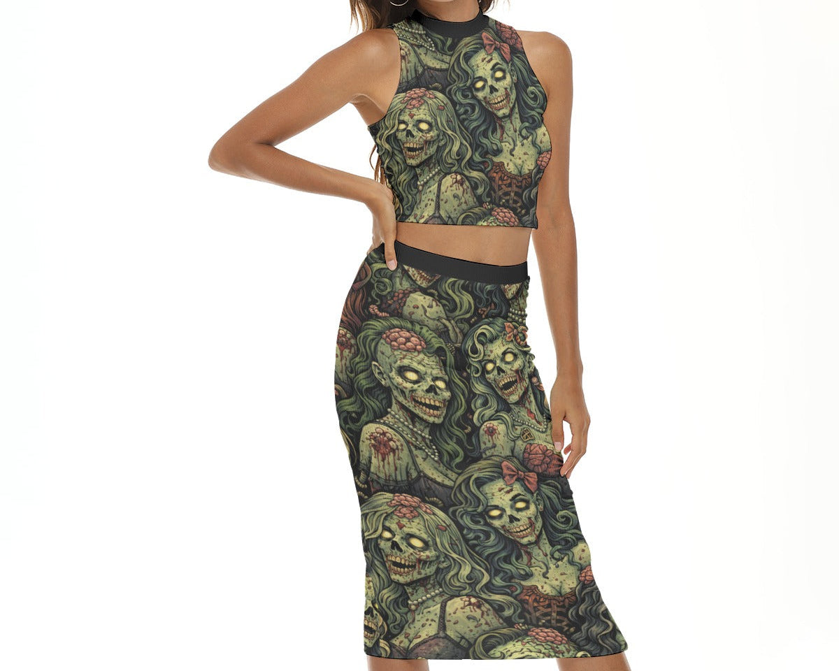 Zombie Sweethearts Split Skirt Set