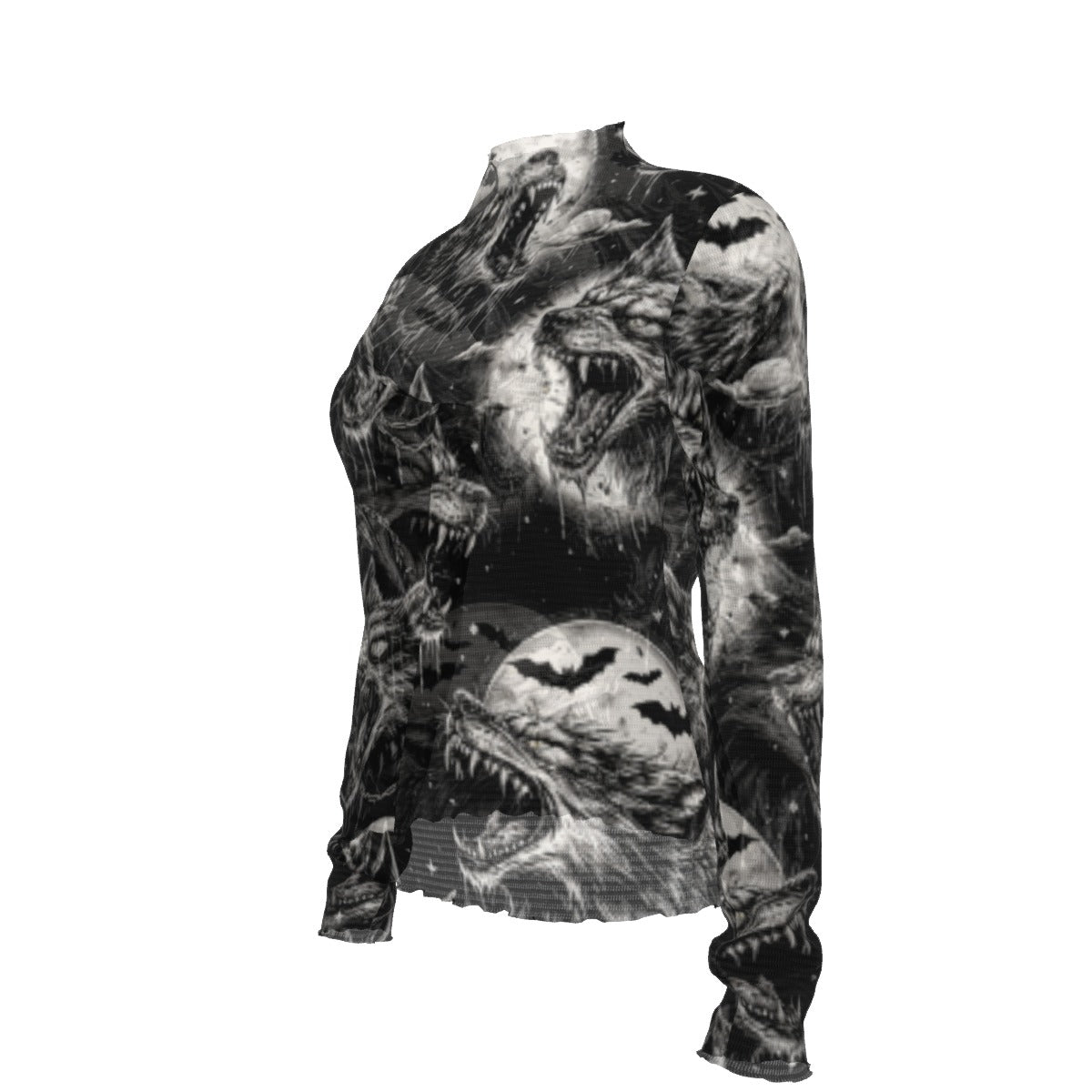 Cursed Wolves Mesh Top
