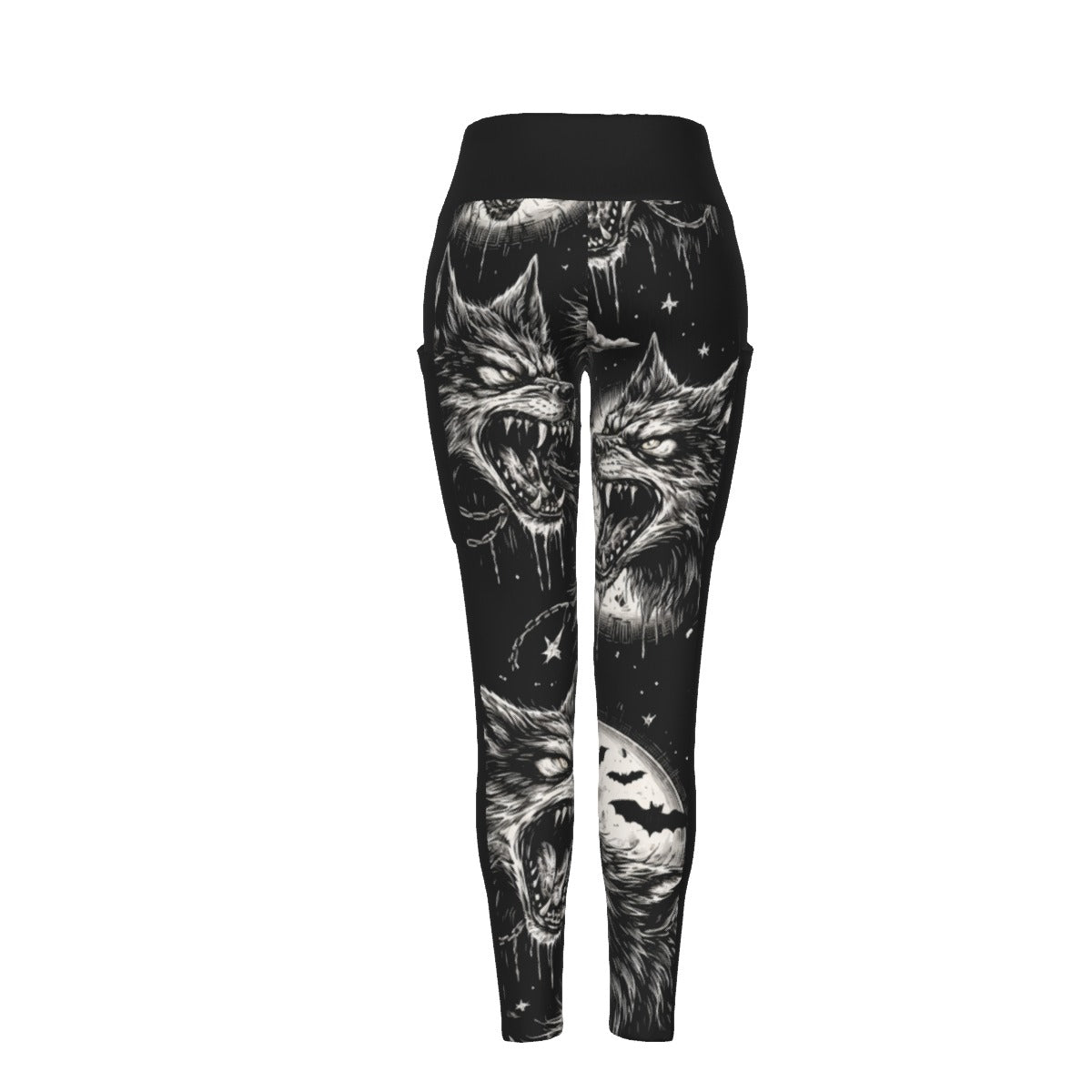 Cursed Wolves Side Pocket Leggings