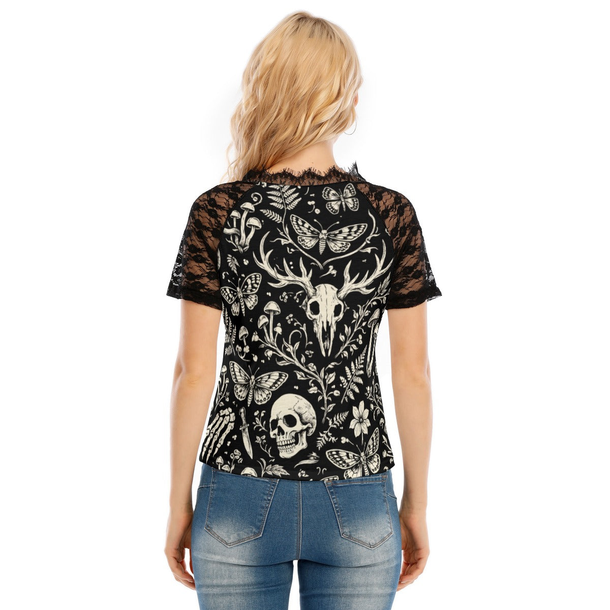 Dark Garden Lace V-Neck