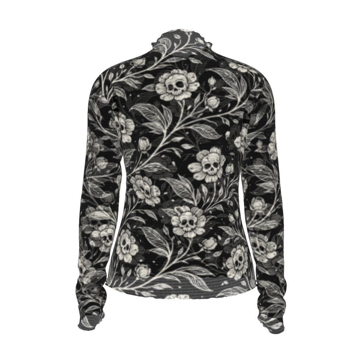 Dark Garden Skull Mesh Top