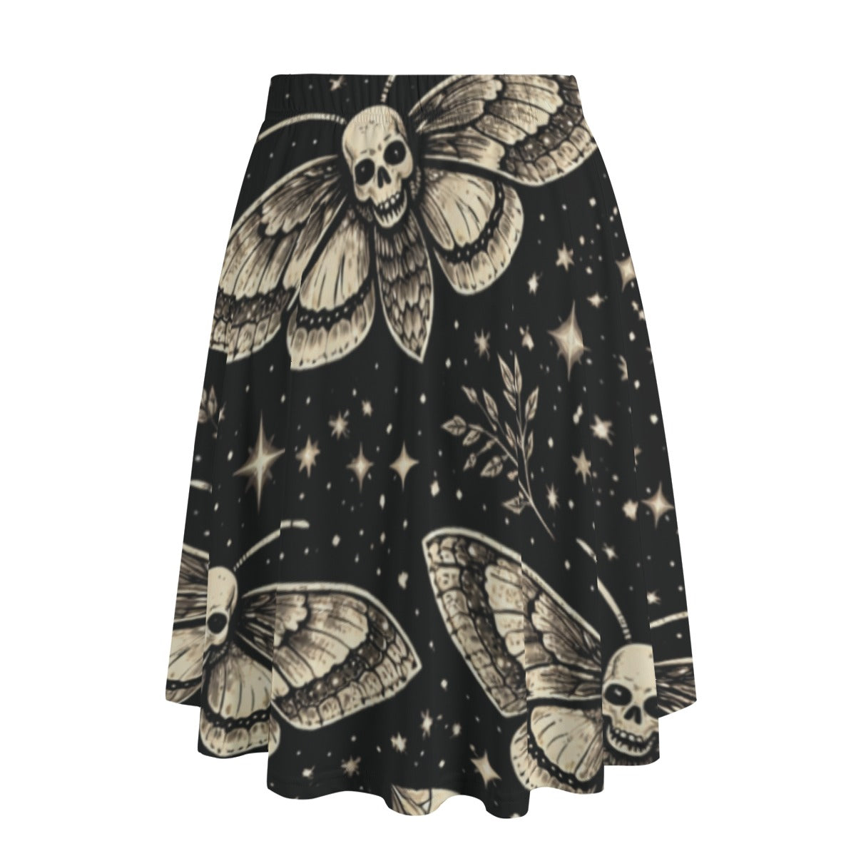 Death Moth Midi Skirt