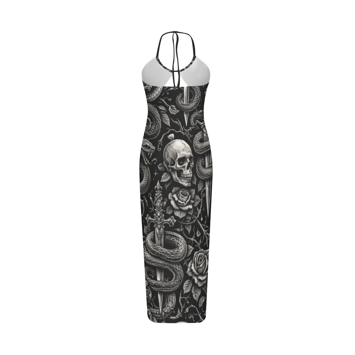 Serpent & Steel Halter Dress
