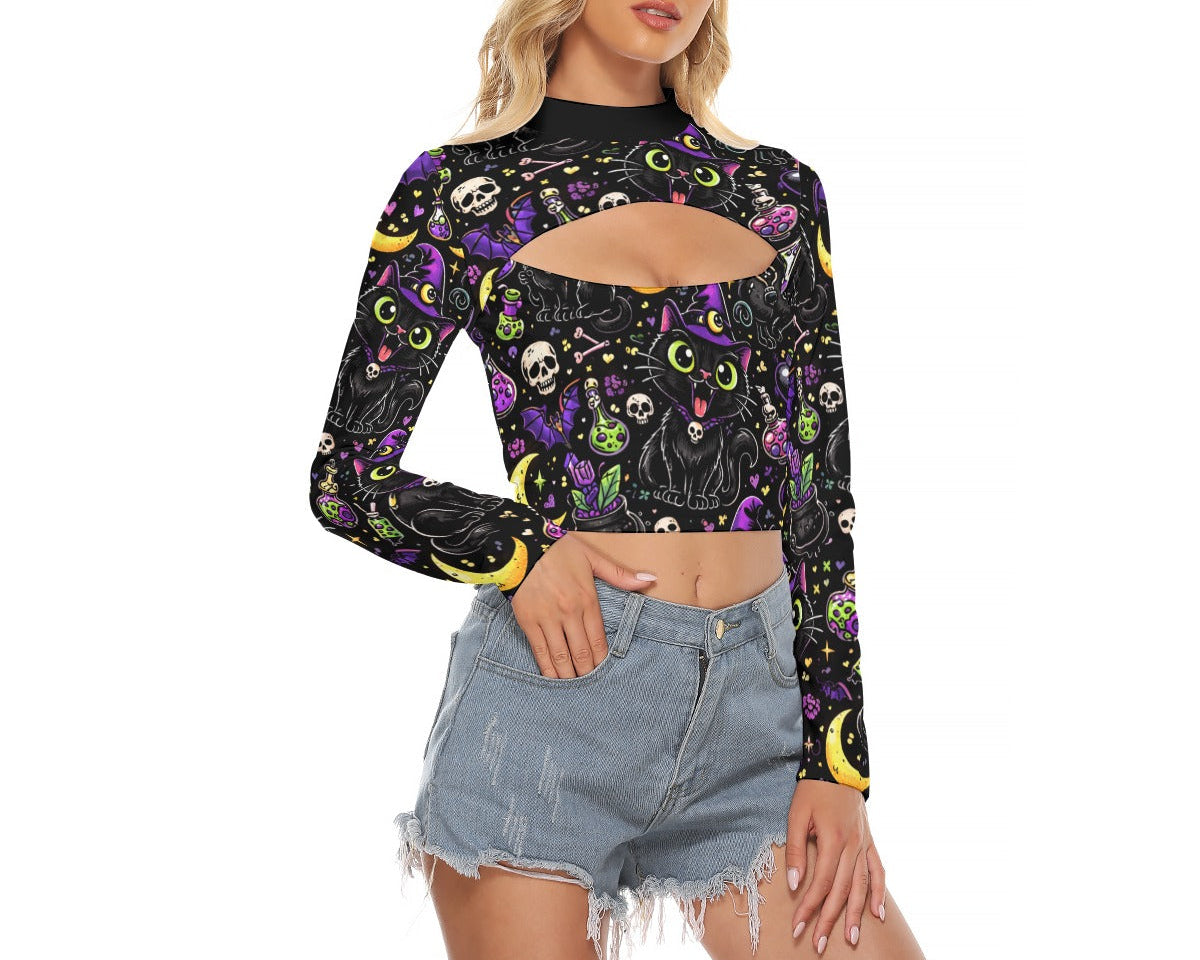 Hex Kitty Keyhole Top