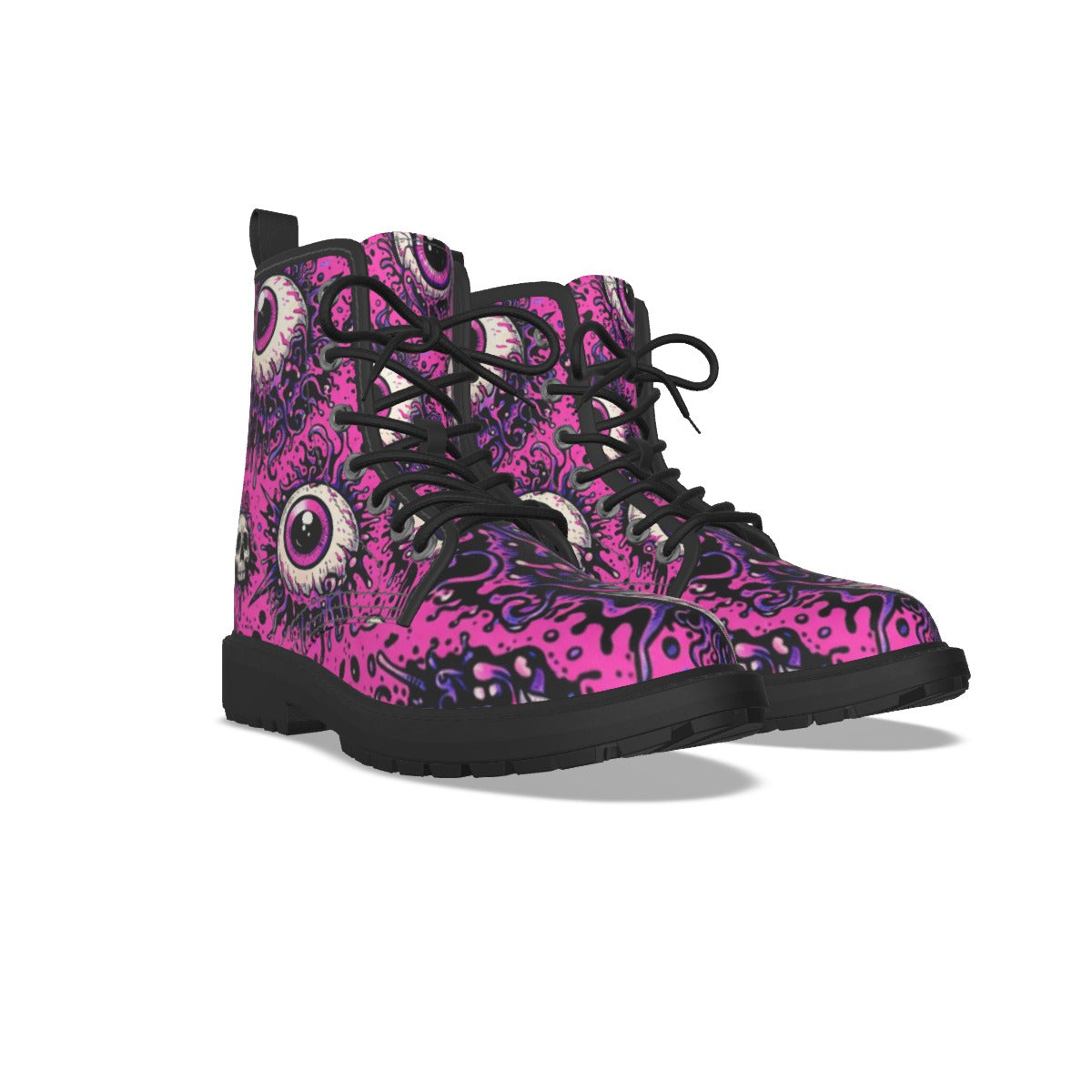 Creepshow Eyes Gothic Combat Boots