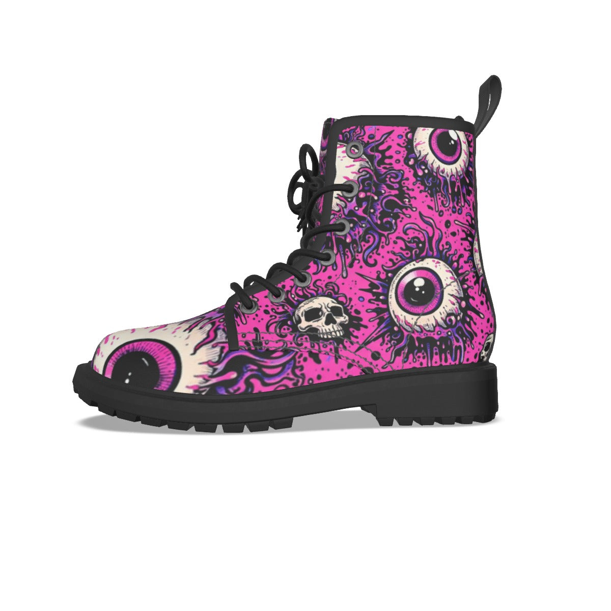 Creepshow Eyes Gothic Combat Boots