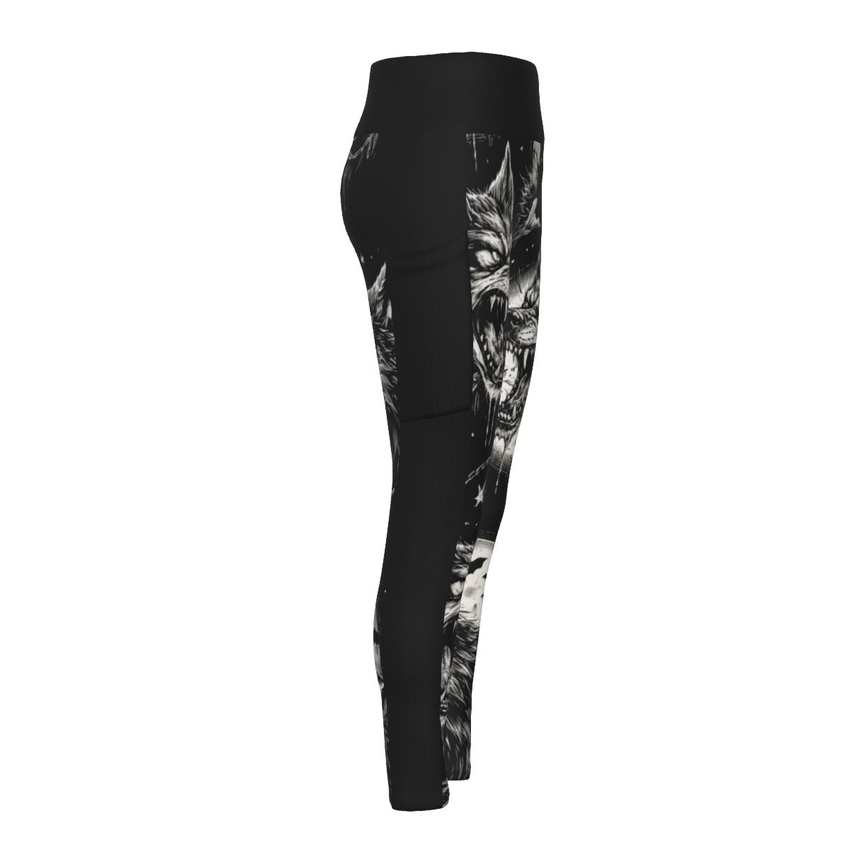 Cursed Wolves Side Pocket Leggings