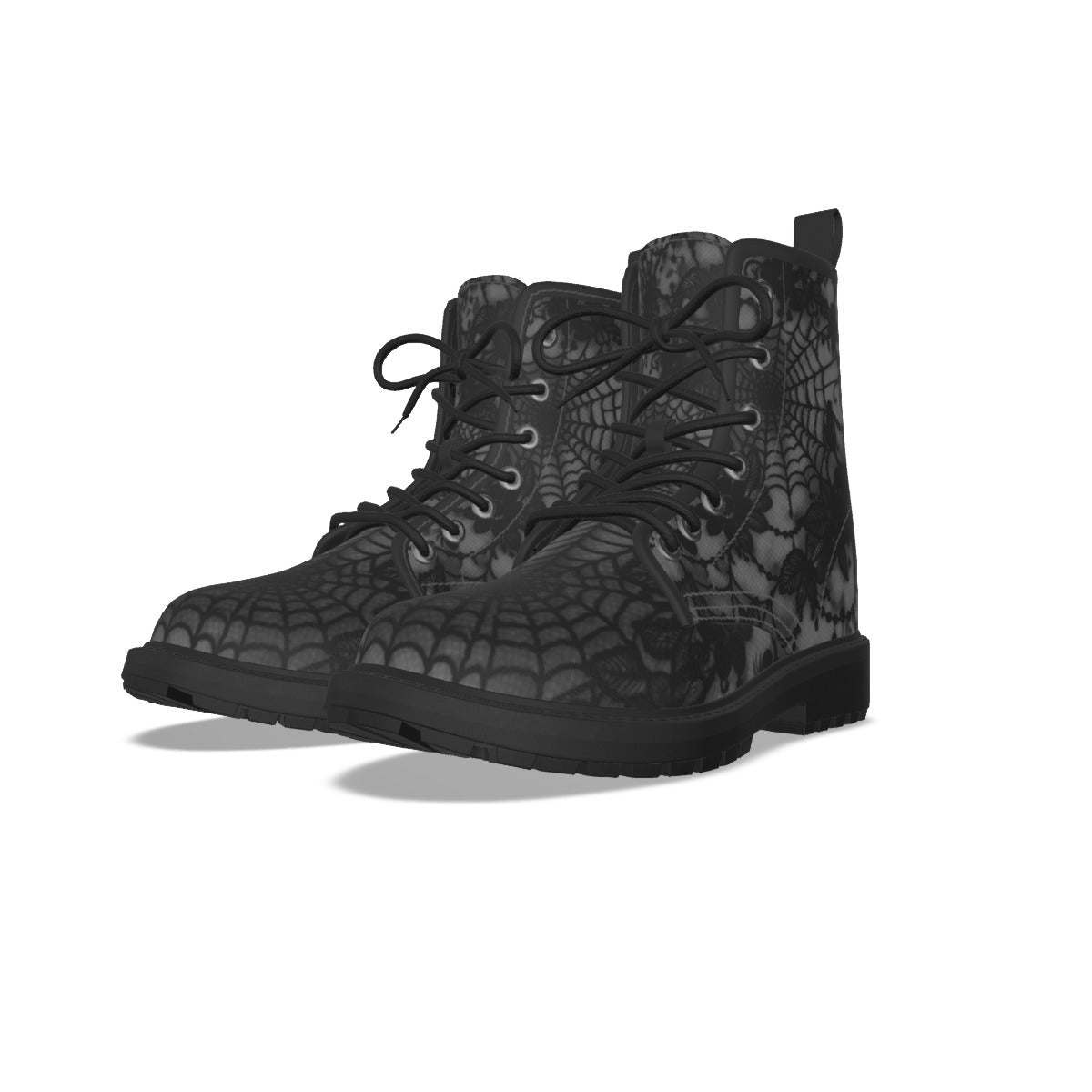 Widow Lace Gothic Combat Boots