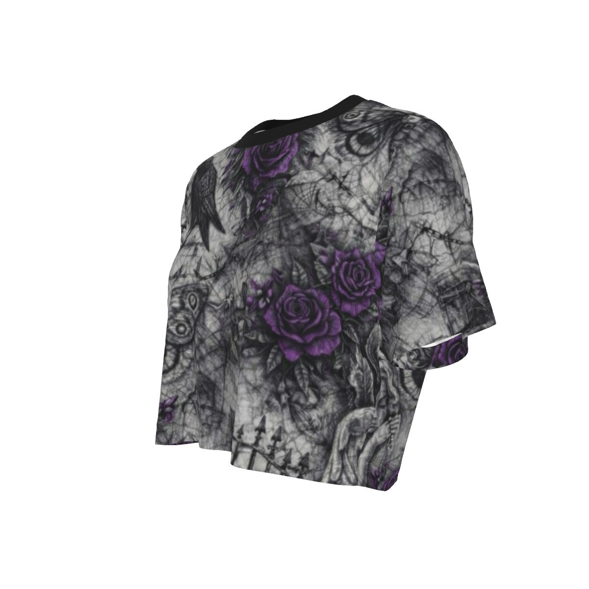 Rose Garden Cemetery Cropped Tee