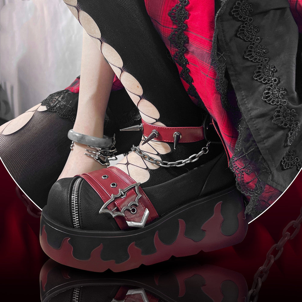 Hellfire Chain Platform Mary Janes